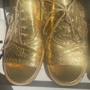 Chanel Gold strap CC Logo Sandal